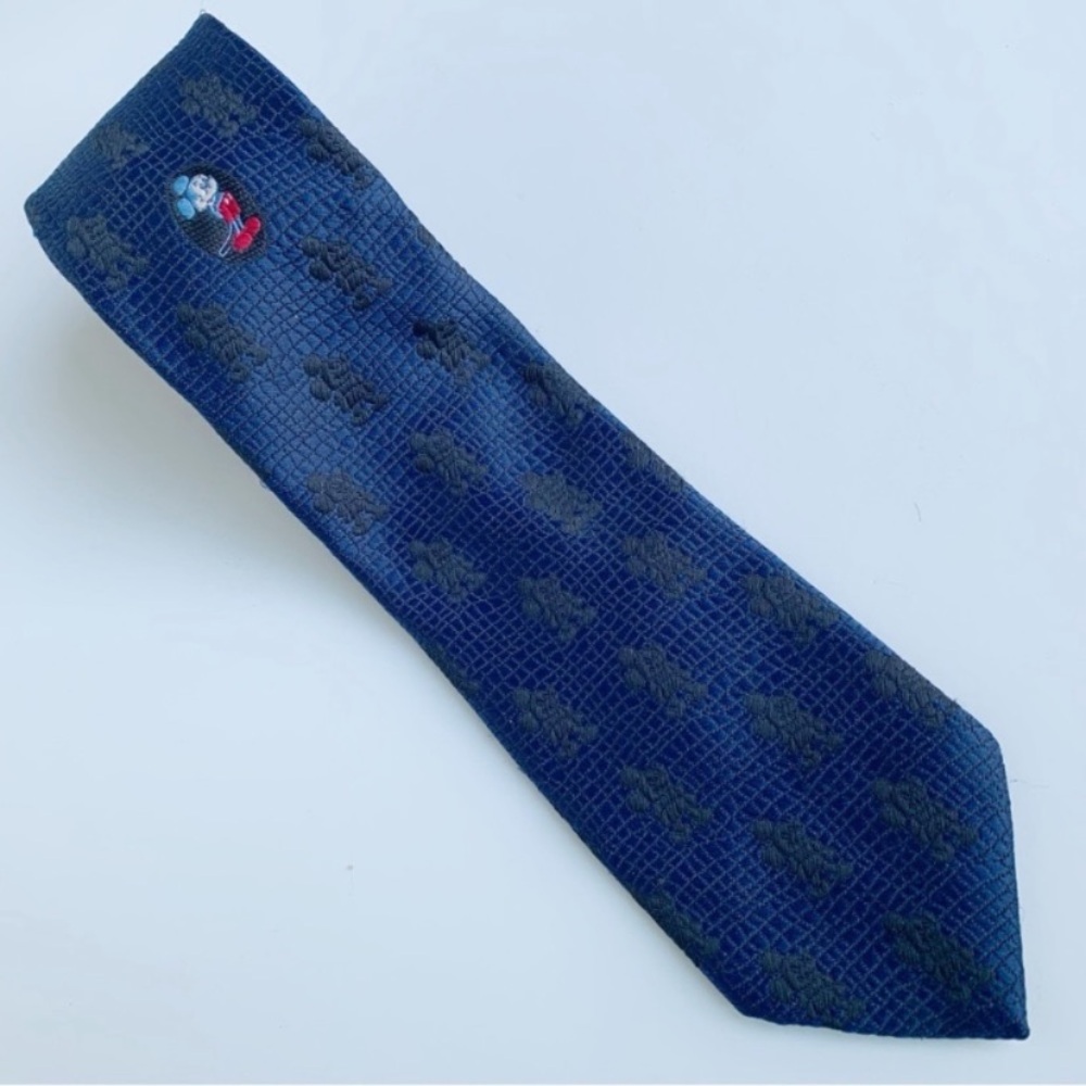 Vintage Mickey Mouse Navy Blue and Black Necktie